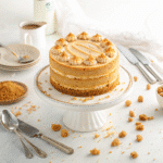 Butterscotch Cake with Caramel Frosting: A Rich & Retro Treat for Every Occasion 3 Butterscotch cake with caramel frosting on vintage cake stand