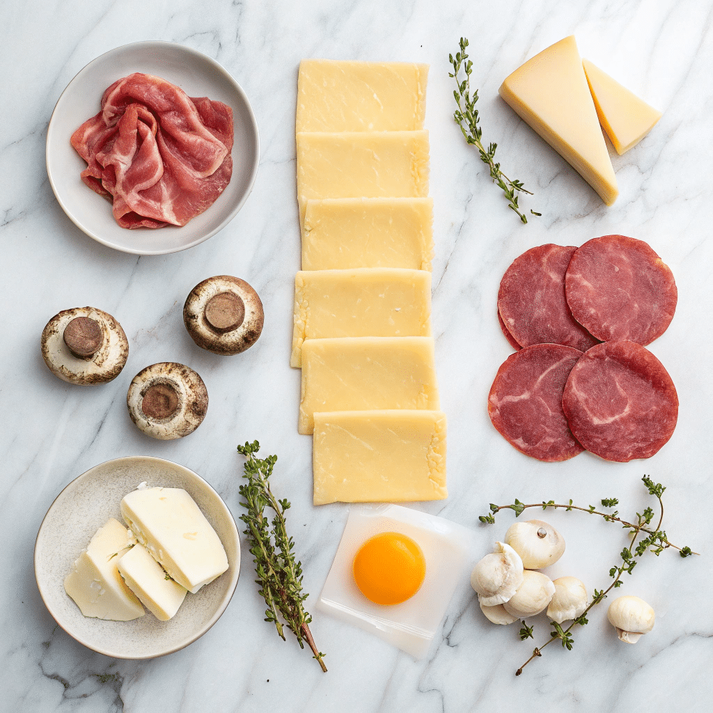 mini-beef-wellington-ingredients Ingredients for mini beef wellington recipe