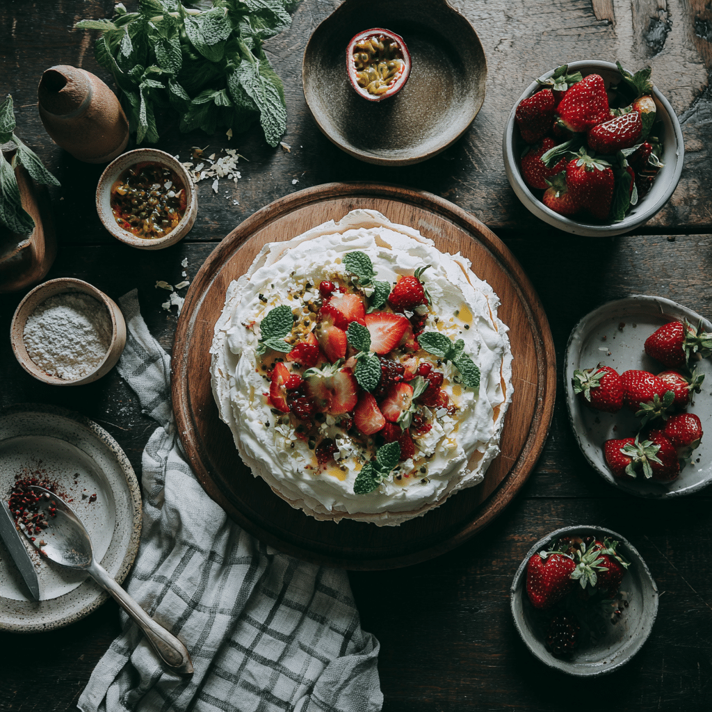 pavlova-toppings-featured.jpg Pavlova toppings with berries and whipped cream