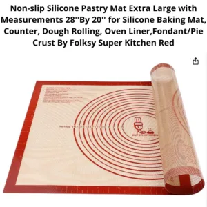 Silicone baking mat for baking sourdough cheese crackers and cookies, nonstick surface for easy cleanup and evenly baked snacks.