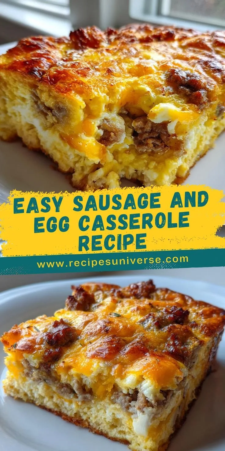 Easy Sausage and Egg Casserole: 6-Ingredient Breakfast Bliss 2 Easy Sausage and Egg Casserole: 6-Ingredient Breakfast Bliss