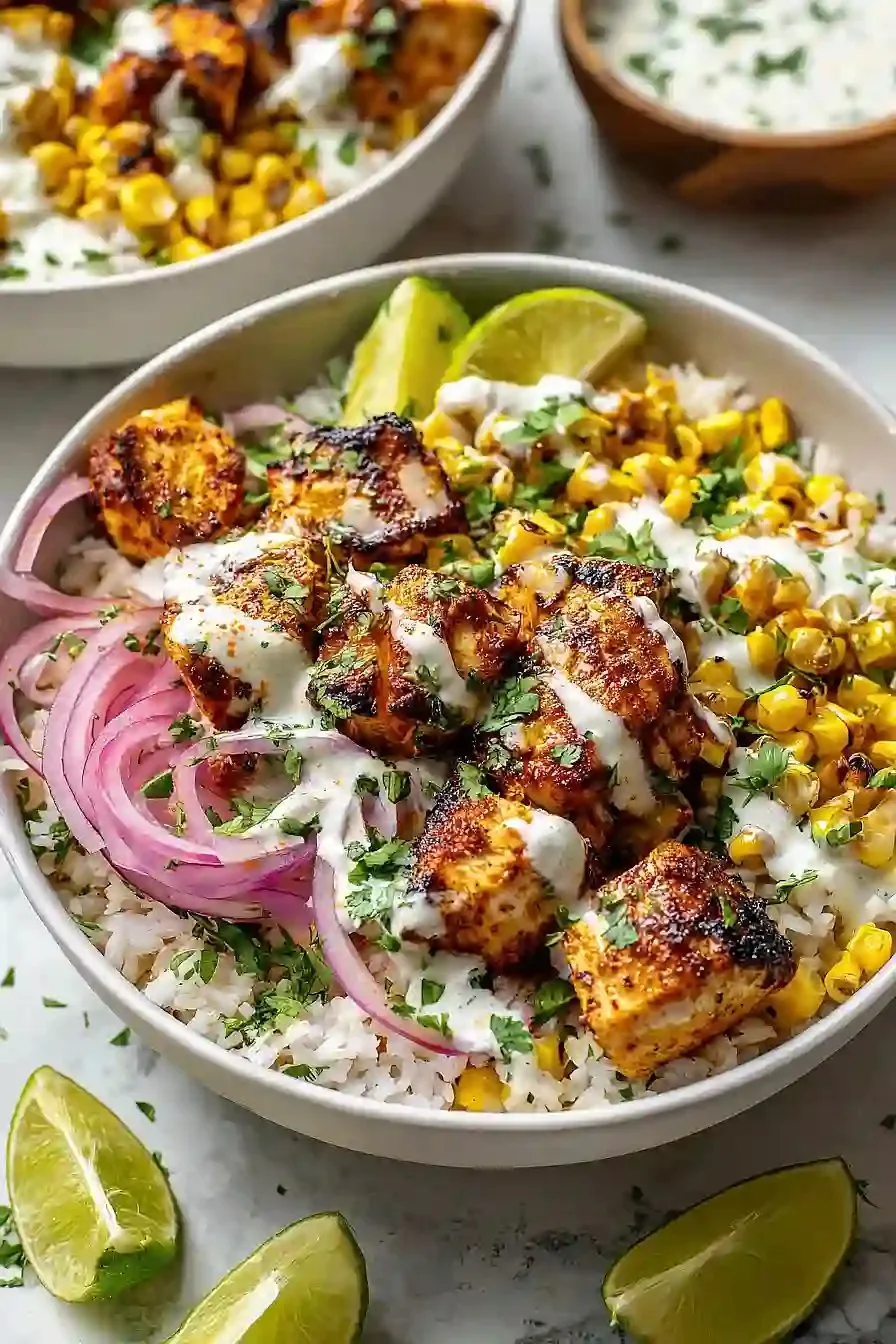 Tasty Street Corn Chicken Bowl - Alrightwithme