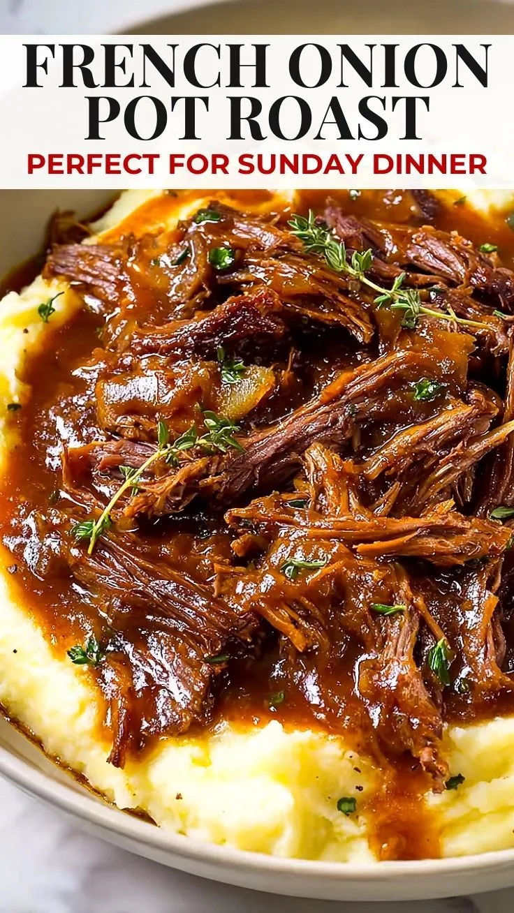 Juicy French Onion Pot Roast 2 Juicy French Onion Pot Roast
