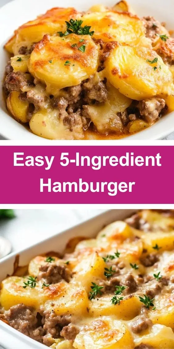 Easy 5-Ingredient Hamburger & Potato Casserole