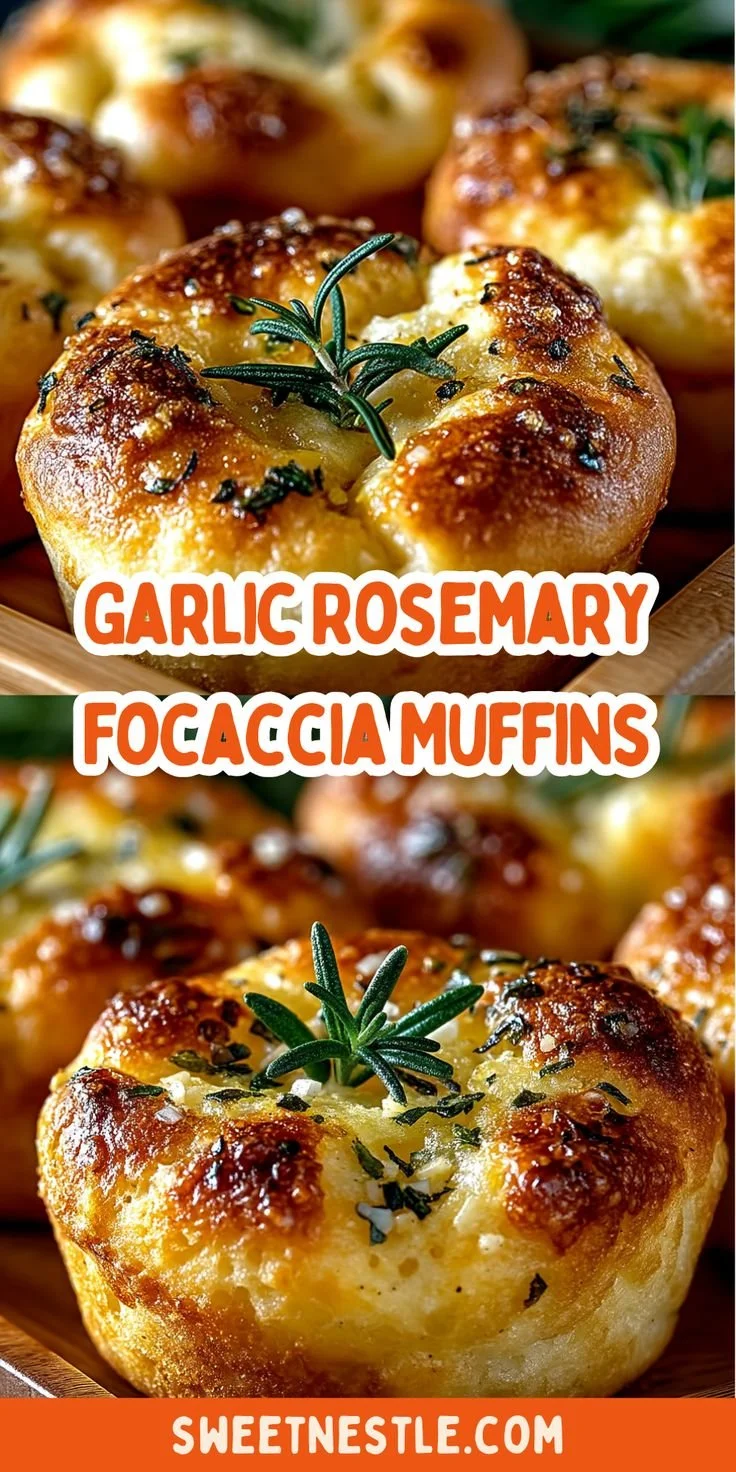 Garlic Rosemary Focaccia Muffins