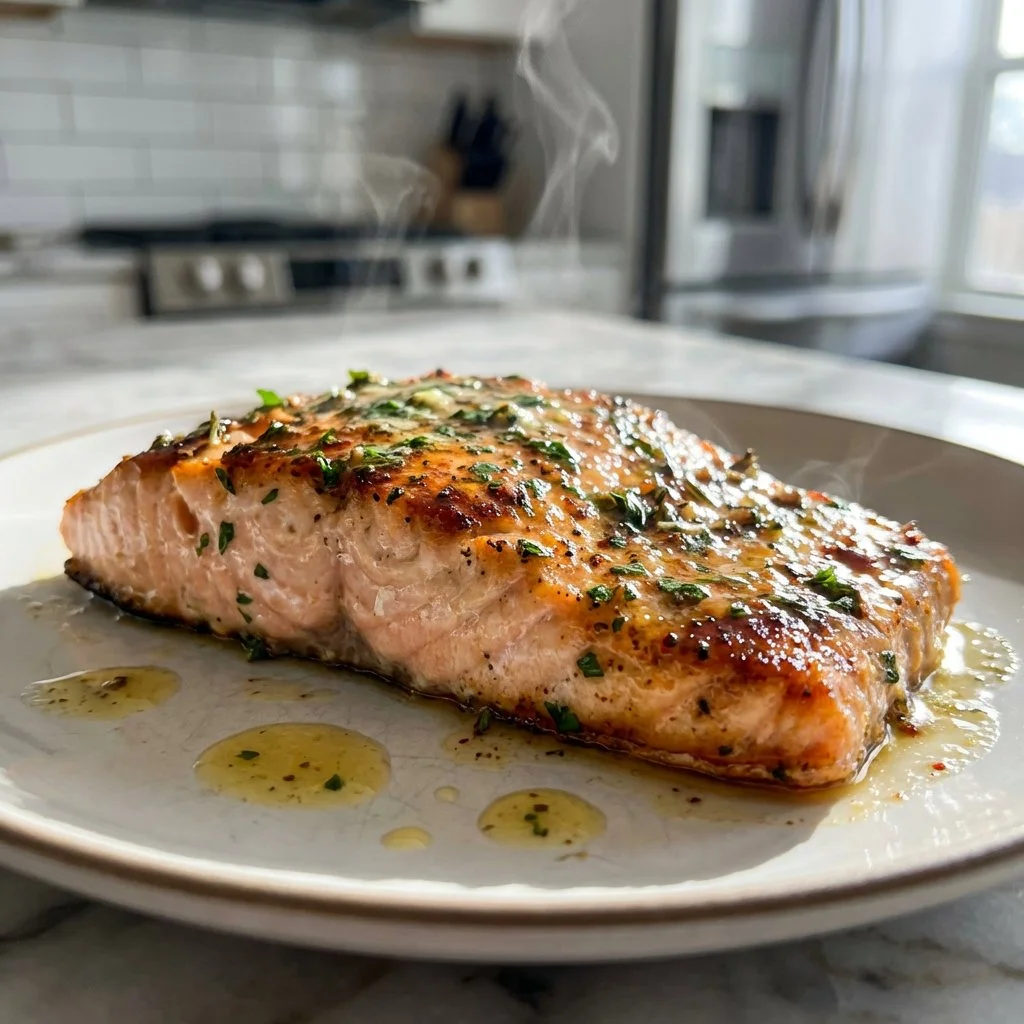 Texas Roadhouse Salmon 3 Grilled salmon dish from Texas Roadhouse served with sides and garnishes