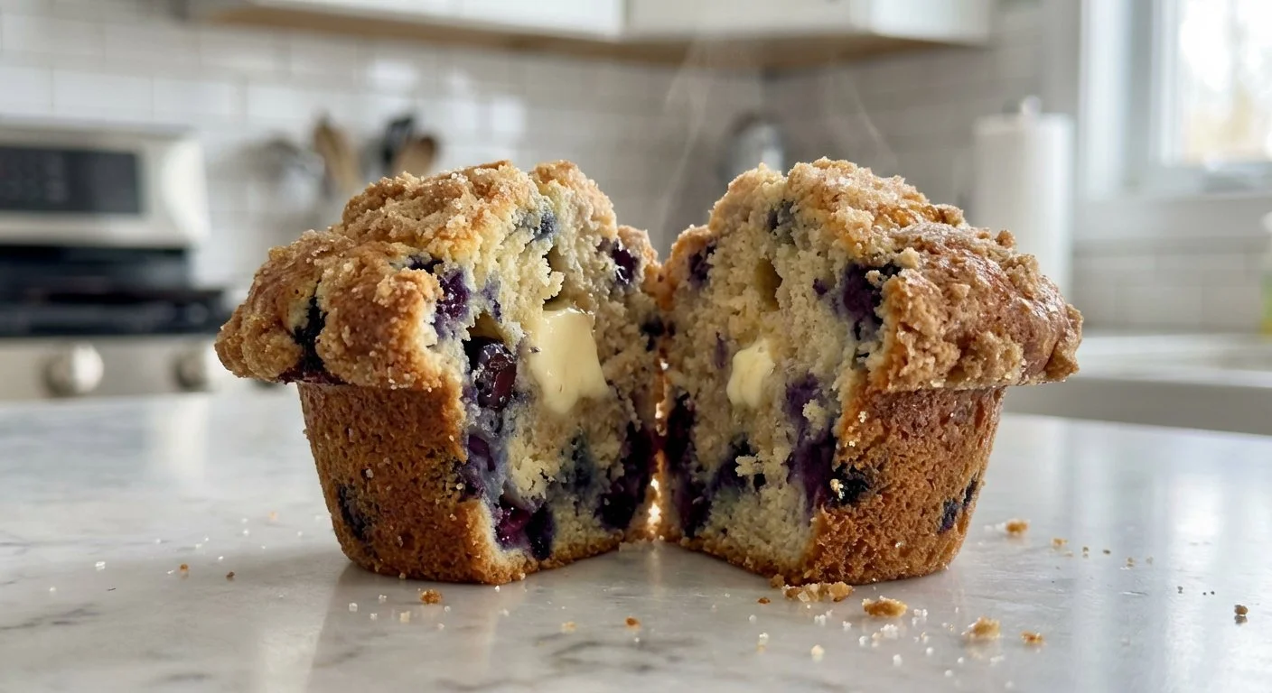 Bakery Style Blueberry Muffins
