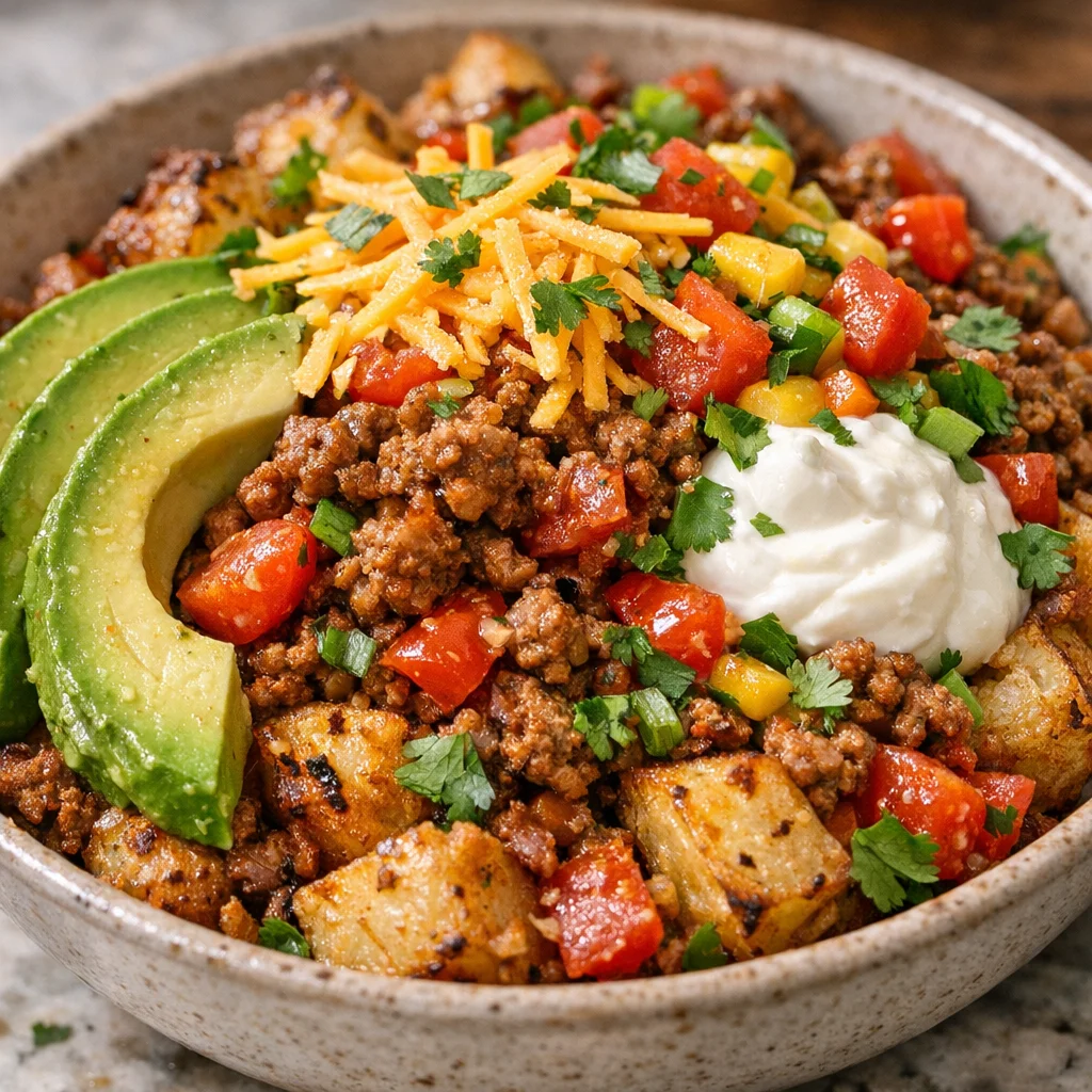 Loaded Potato Taco Bowl