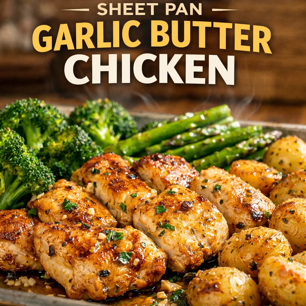 Sheet Pan Garlic Butter Chicken and Veggies