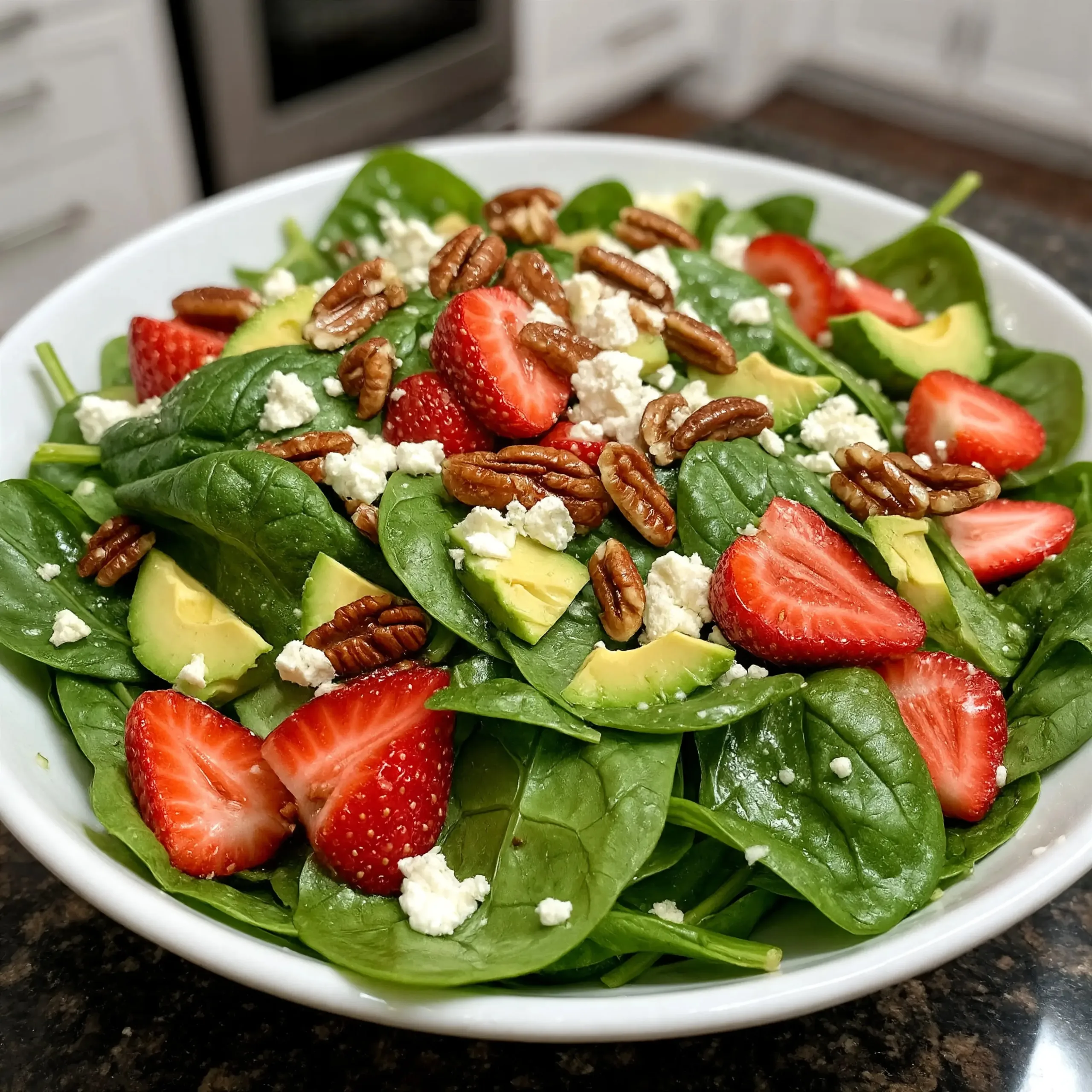 Strawberry Avocado Spinach Salad
