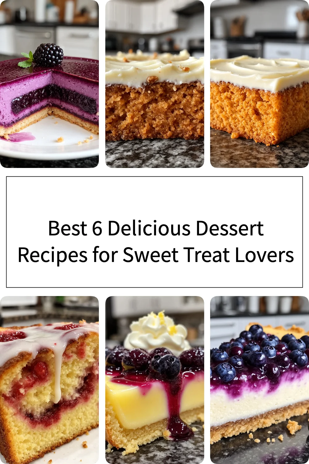 A variety of sweet desserts featured in the best dessert recipes.