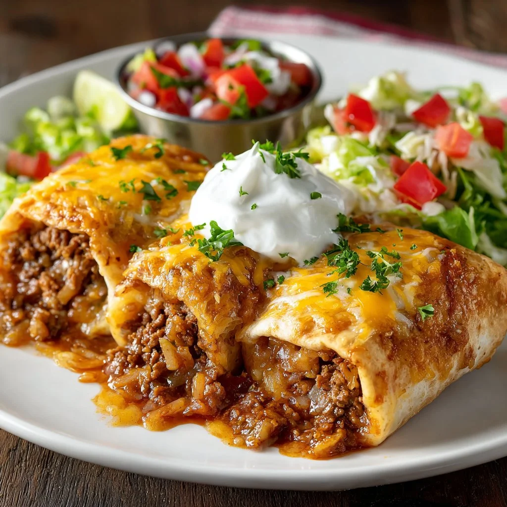 Beef and Cheese Chimichangas 2 Beef and Cheese Chimichangas