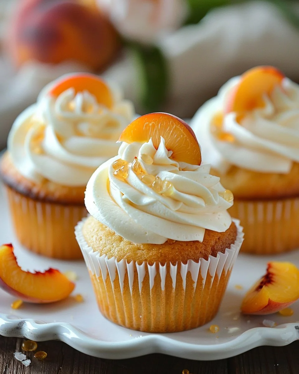 Honey Peach Cream Cheese Cupcakes That Scream Summer Delight 2 Honey Peach Cream Cheese Cupcakes That Scream Summer Delight
