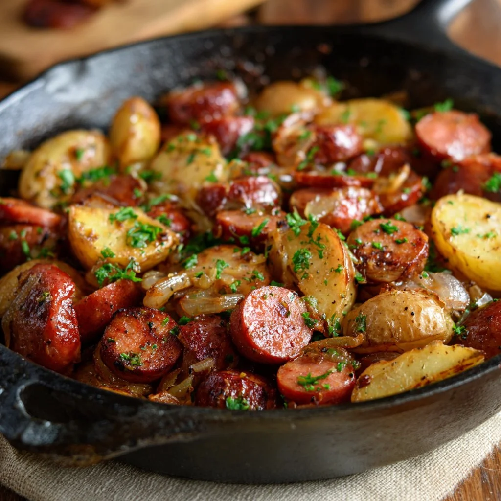 Kielbasa Sheet Pan Meal 3 Kielbasa Sheet Pan Meal with vegetables roasted to perfection