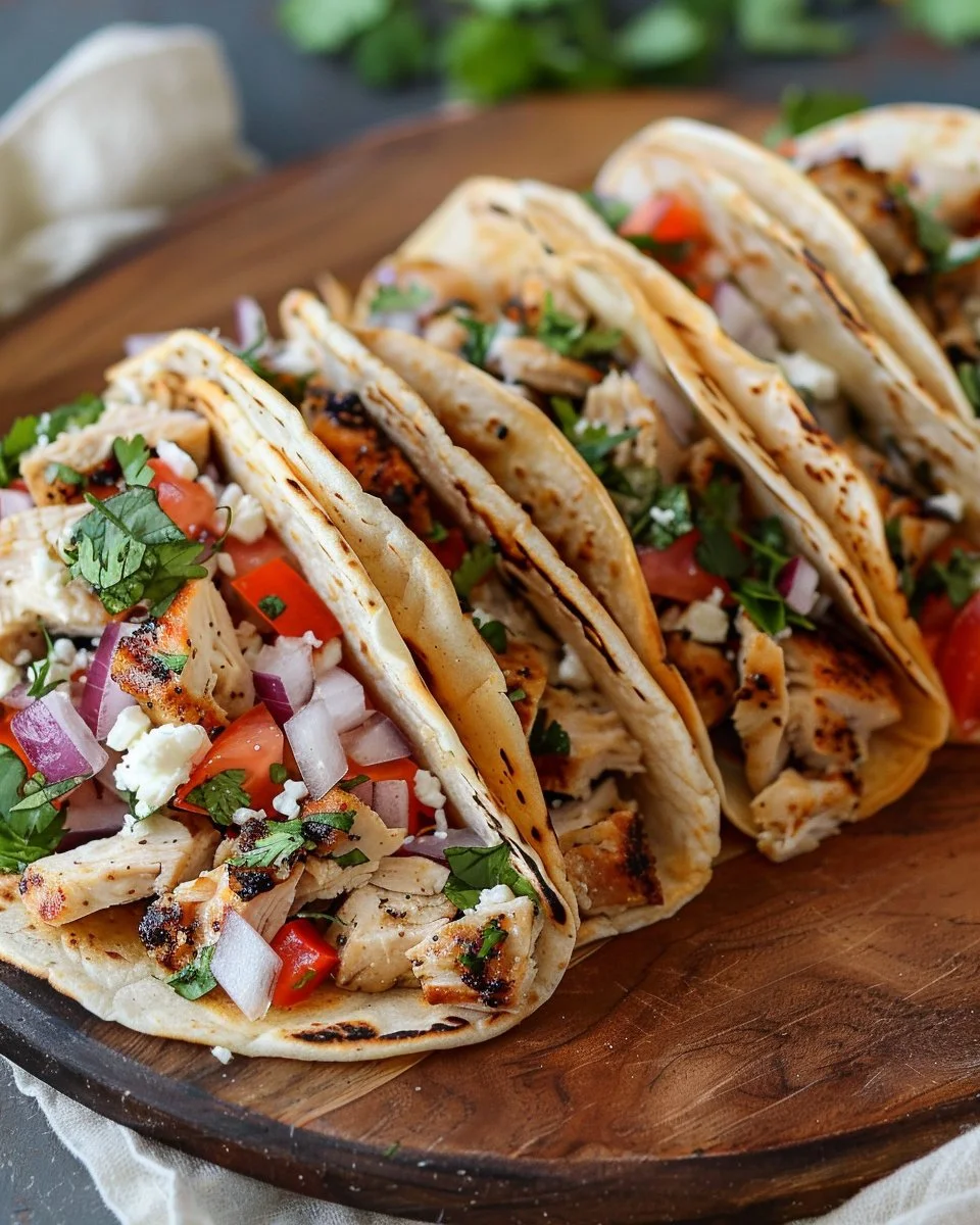 Mediterranean Chicken Tacos 2 Mediterranean Chicken Tacos