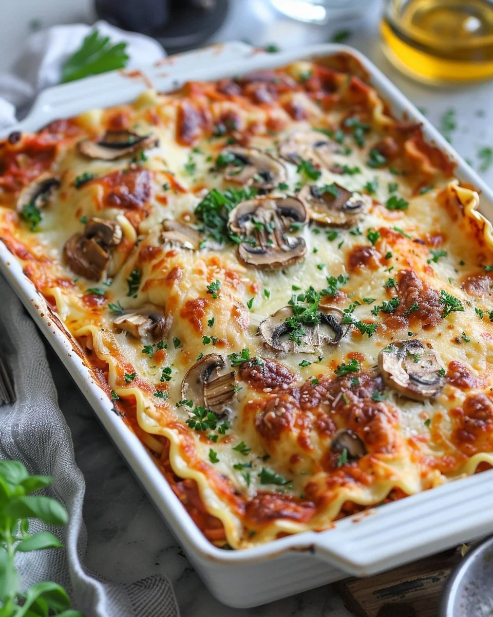 Mushroom Lasagna 2 Mushroom Lasagna