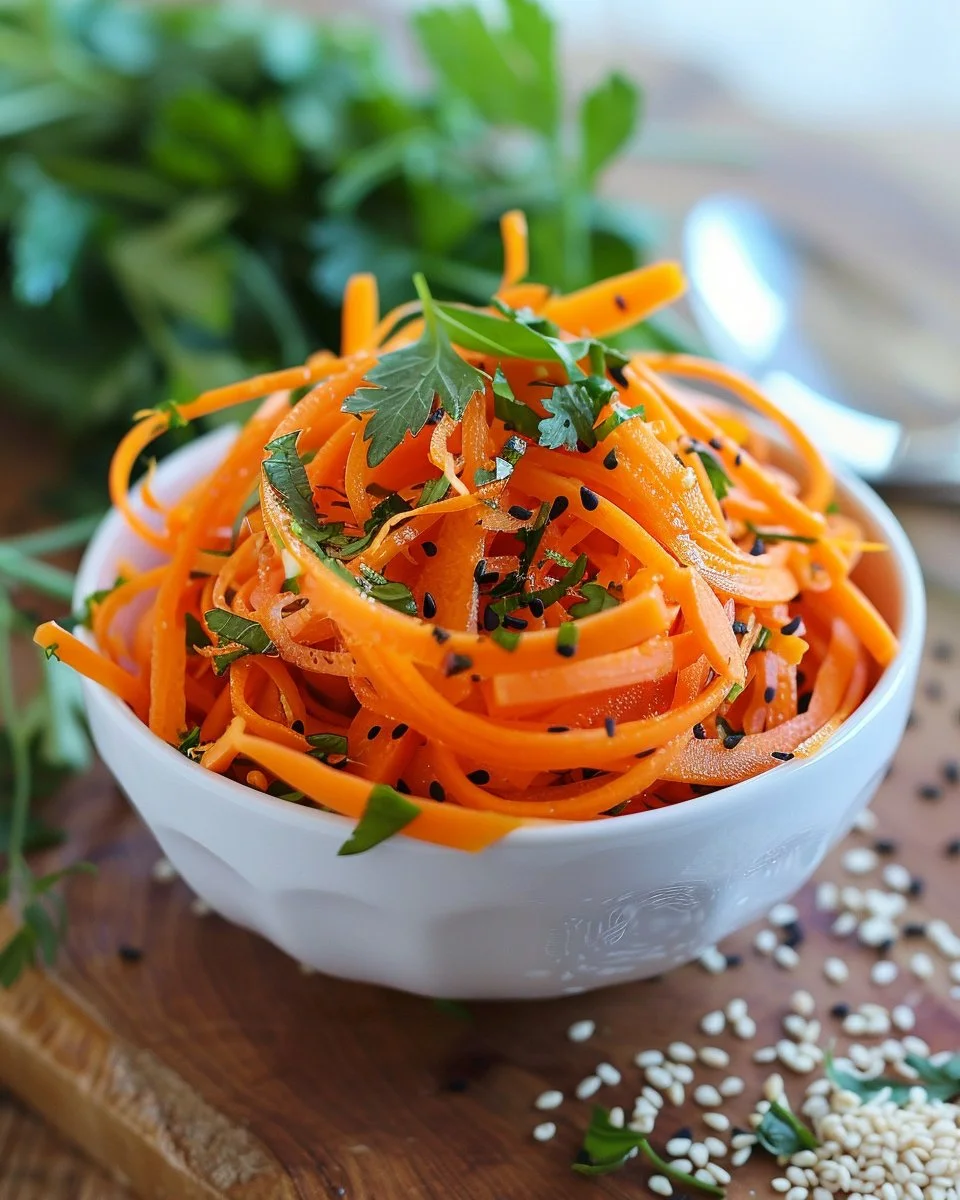 Raw Carrot Ribbon Salad 2 Raw Carrot Ribbon Salad