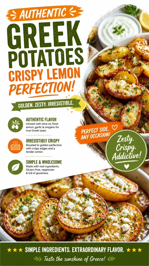 Authentic Greek Potatoes: Crispy Lemon Perfection! 2 Authentic Greek Potatoes: Crispy Lemon Perfection!