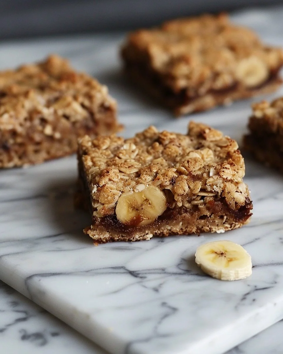 Banana Oatmeal Bars 2 Banana Oatmeal Bars