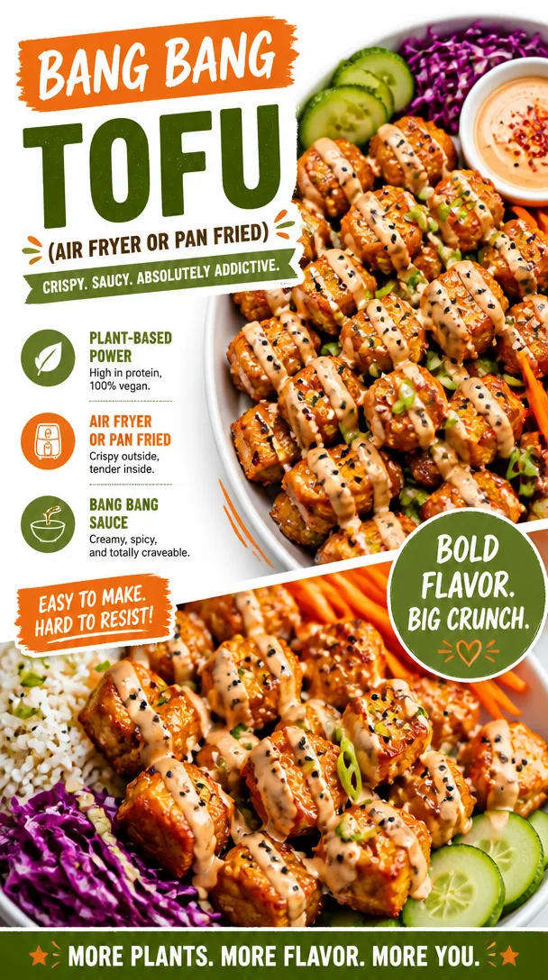 Bang Bang Tofu (Air Fryer or Pan Fried) 2 Bang Bang Tofu (Air Fryer or Pan Fried)