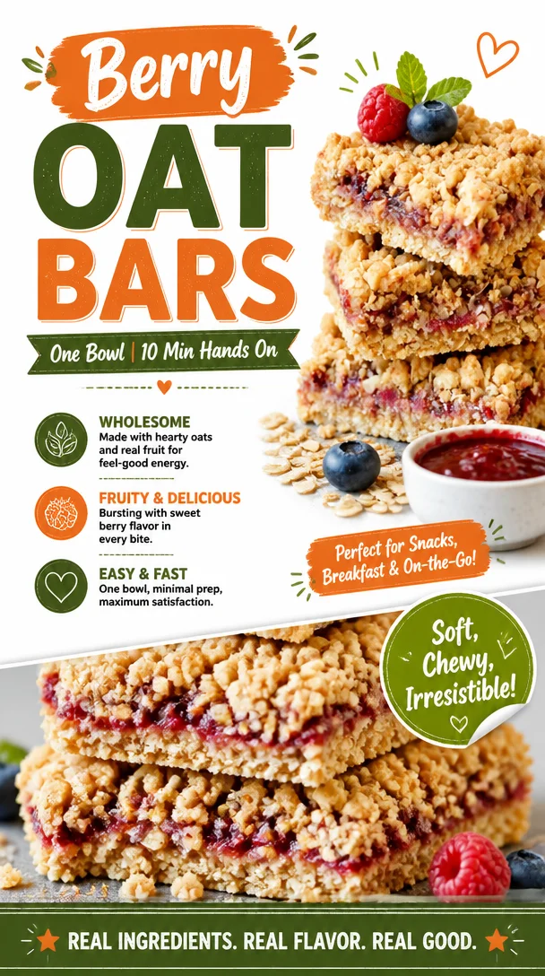 Berry Oat Bars 2 Berry Oat Bars