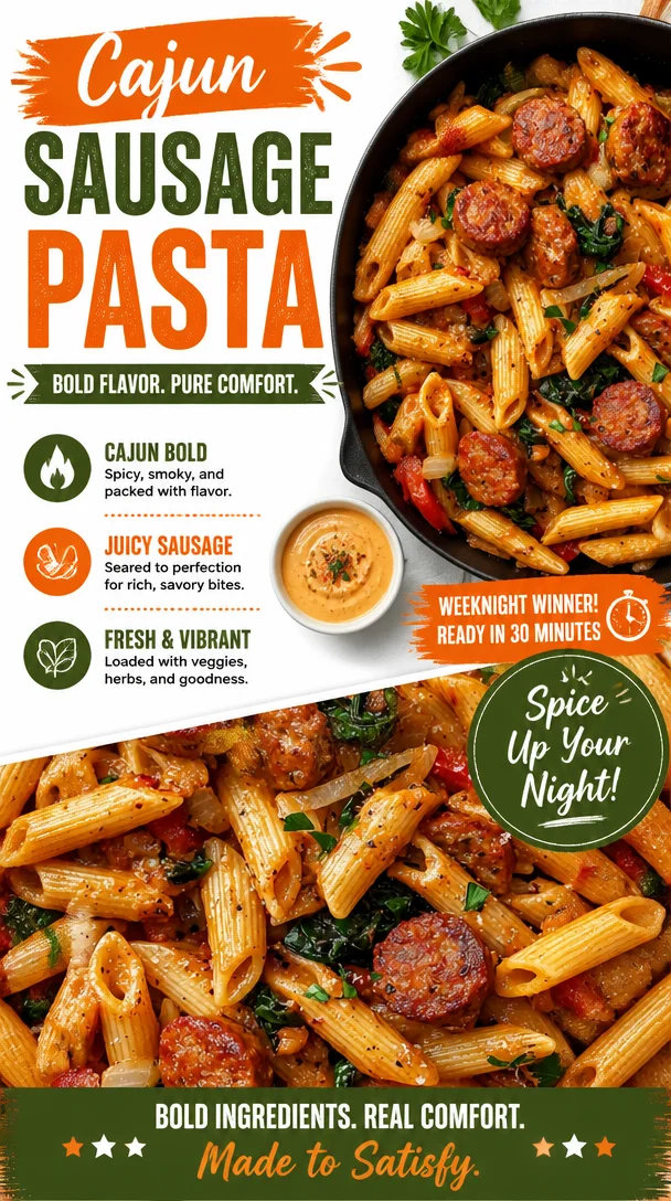 Cajun Sausage Pasta 2 Cajun Sausage Pasta