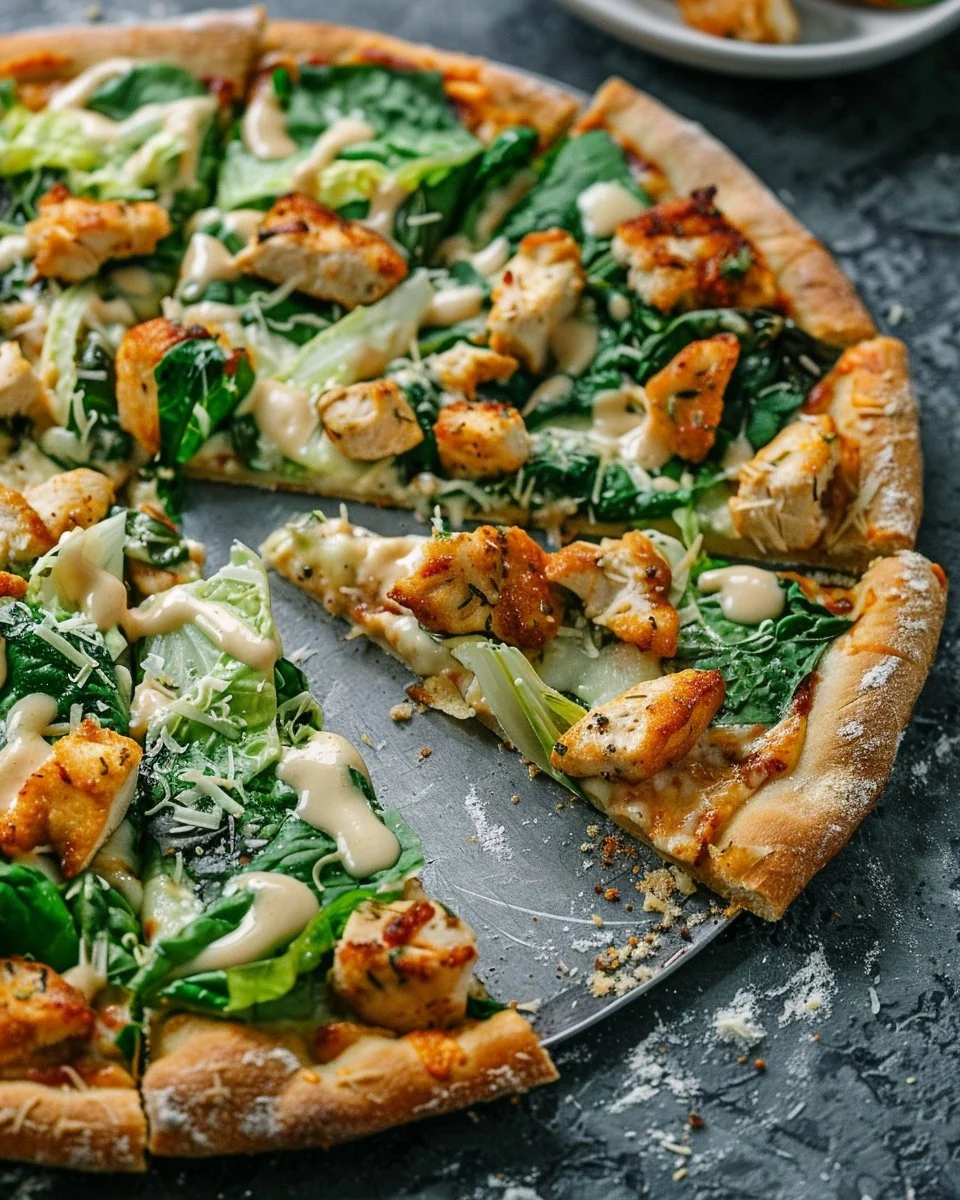 Chicken Caesar Salad Pizza 2 Chicken Caesar Salad Pizza