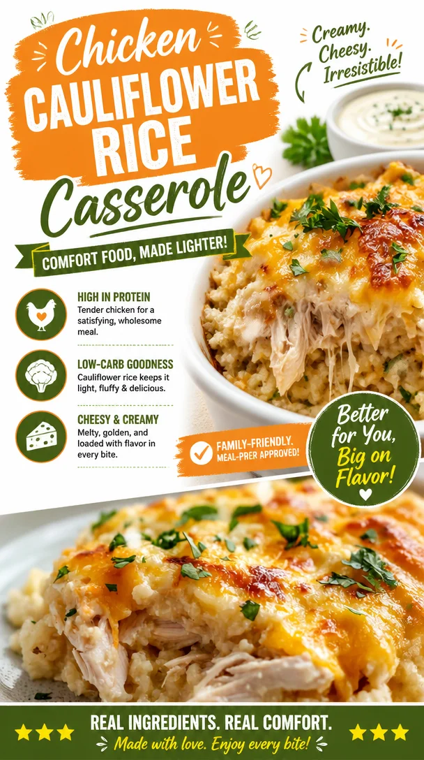 Chicken Cauliflower Rice Casserole 2 Chicken Cauliflower Rice Casserole