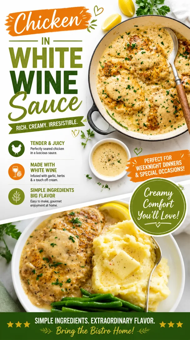 Chicken in White Wine Sauce 2 Chicken in White Wine Sauce