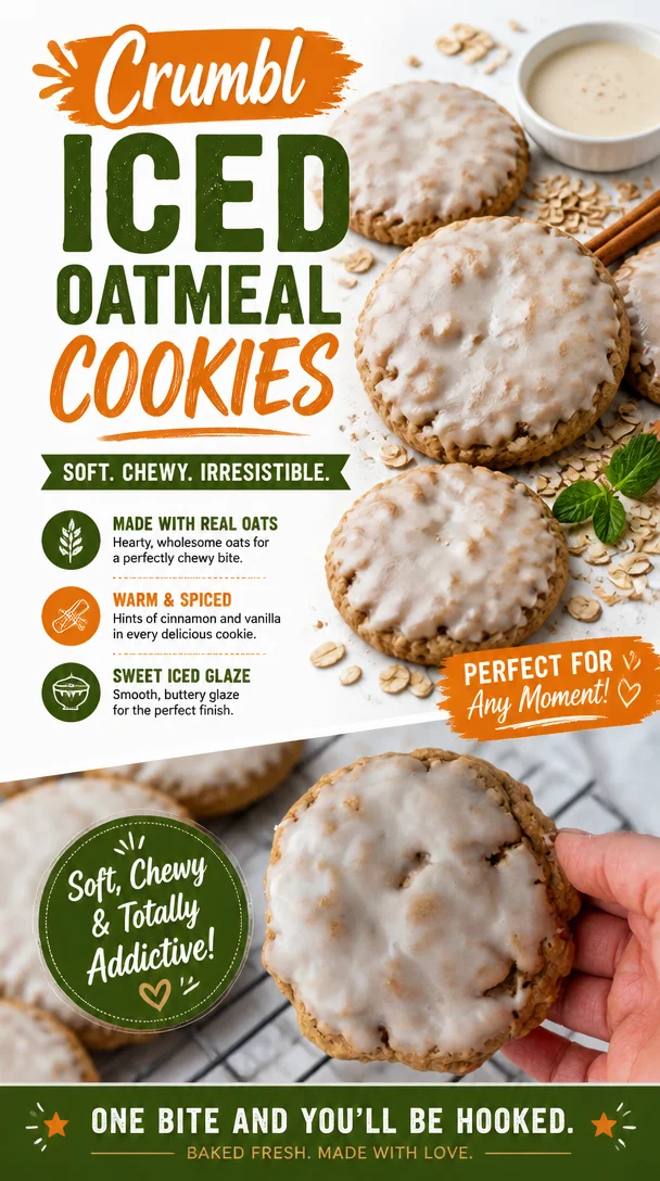 Crumbl Iced Oatmeal Cookies 2 Crumbl Iced Oatmeal Cookies