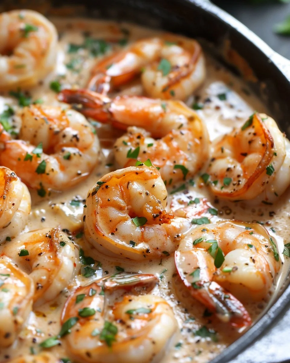 Easy Creamy Garlic Shrimp 2 Easy Creamy Garlic Shrimp