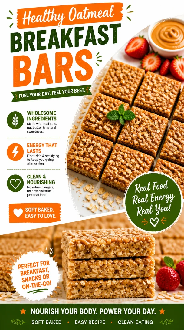 Healthy Oatmeal Breakfast Bars 2 Healthy Oatmeal Breakfast Bars