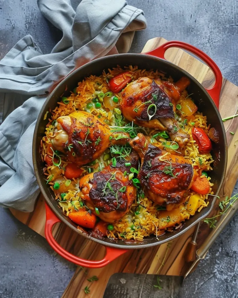 Nando's Portuguese Chicken served with rice in a vibrant dish