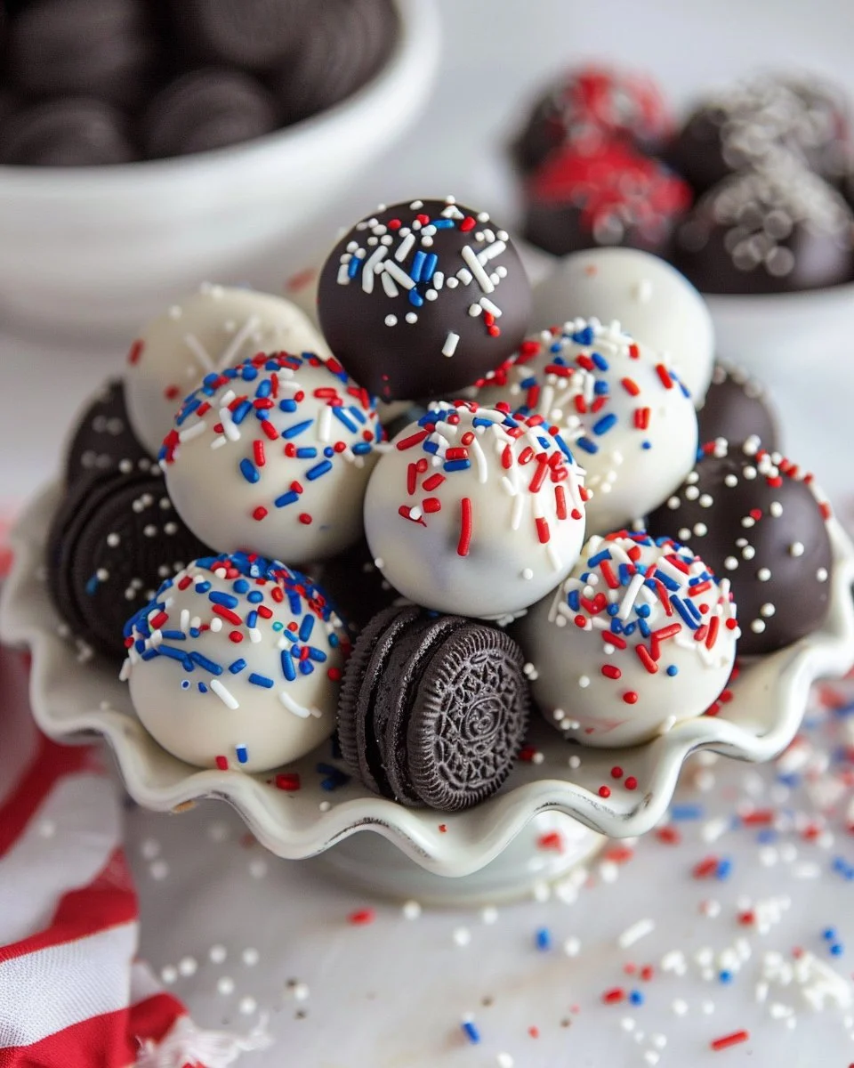 Patriotic Oreo Balls 2 Patriotic Oreo Balls