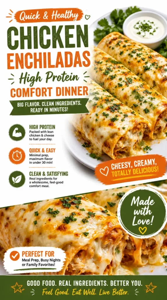 Quick & Healthy Chicken Enchiladas High Protein Comfort Dinner 3 quick healthy chicken enchiladas high protein co 2026 05 22 002018 572x1024 1