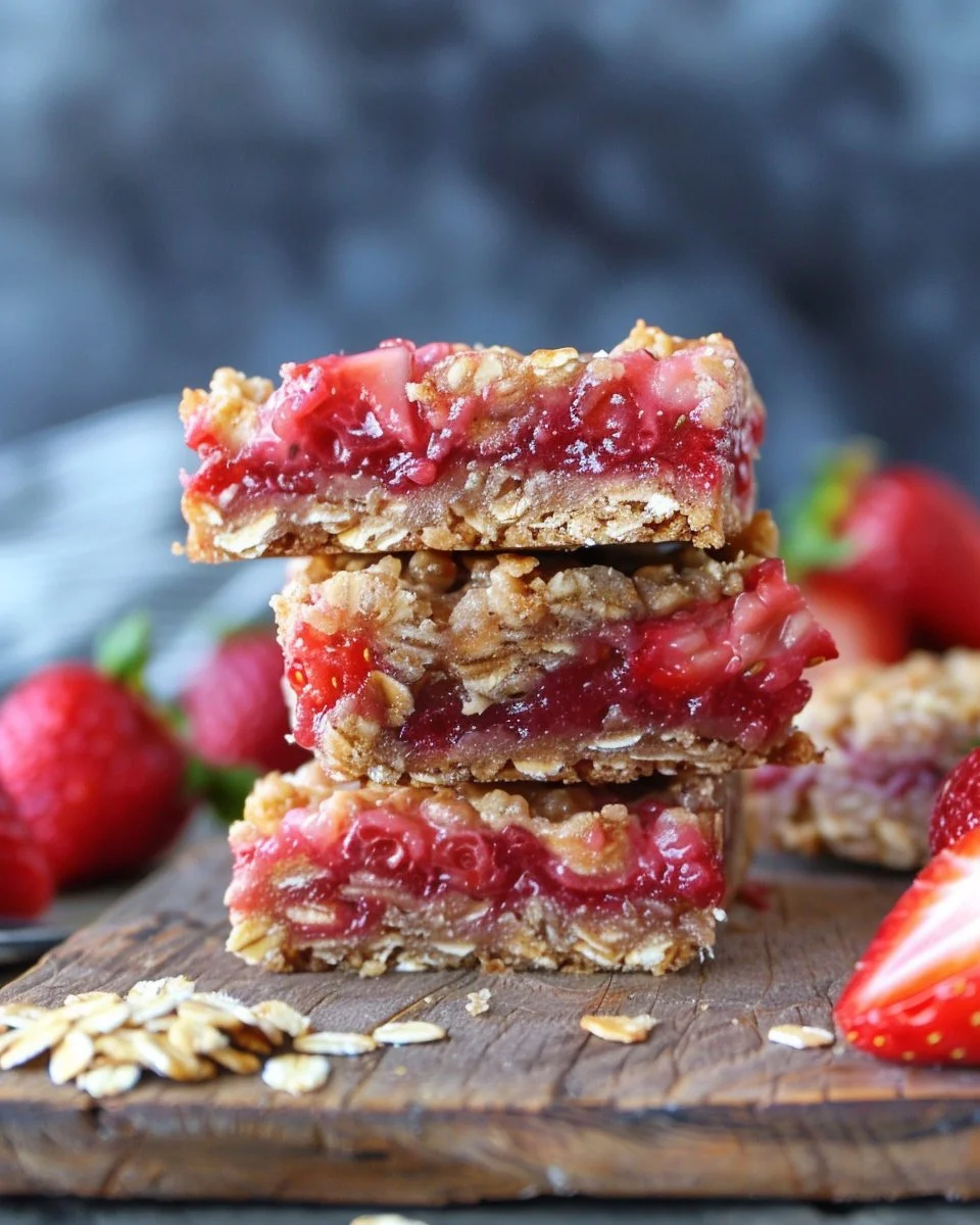 Strawberry Oatmeal Bars 2 Strawberry Oatmeal Bars