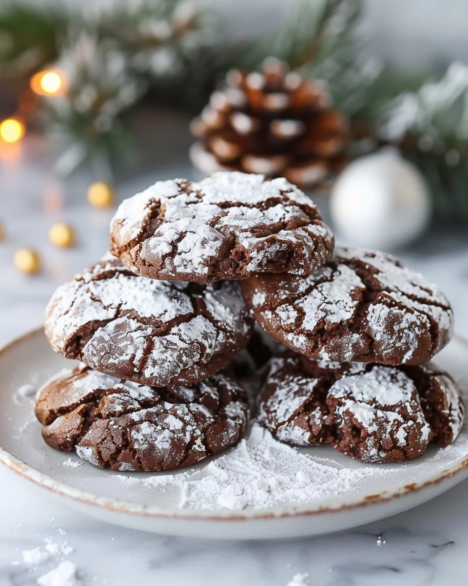 Chocolate Crinkle Cookies 2 Chocolate Crinkle Cookies