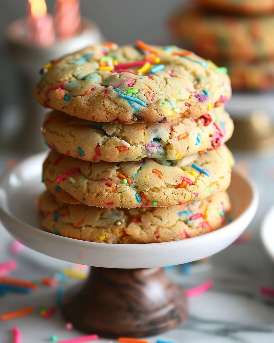 Giant Birthday Cake Cookies 2 Giant Birthday Cake Cookies