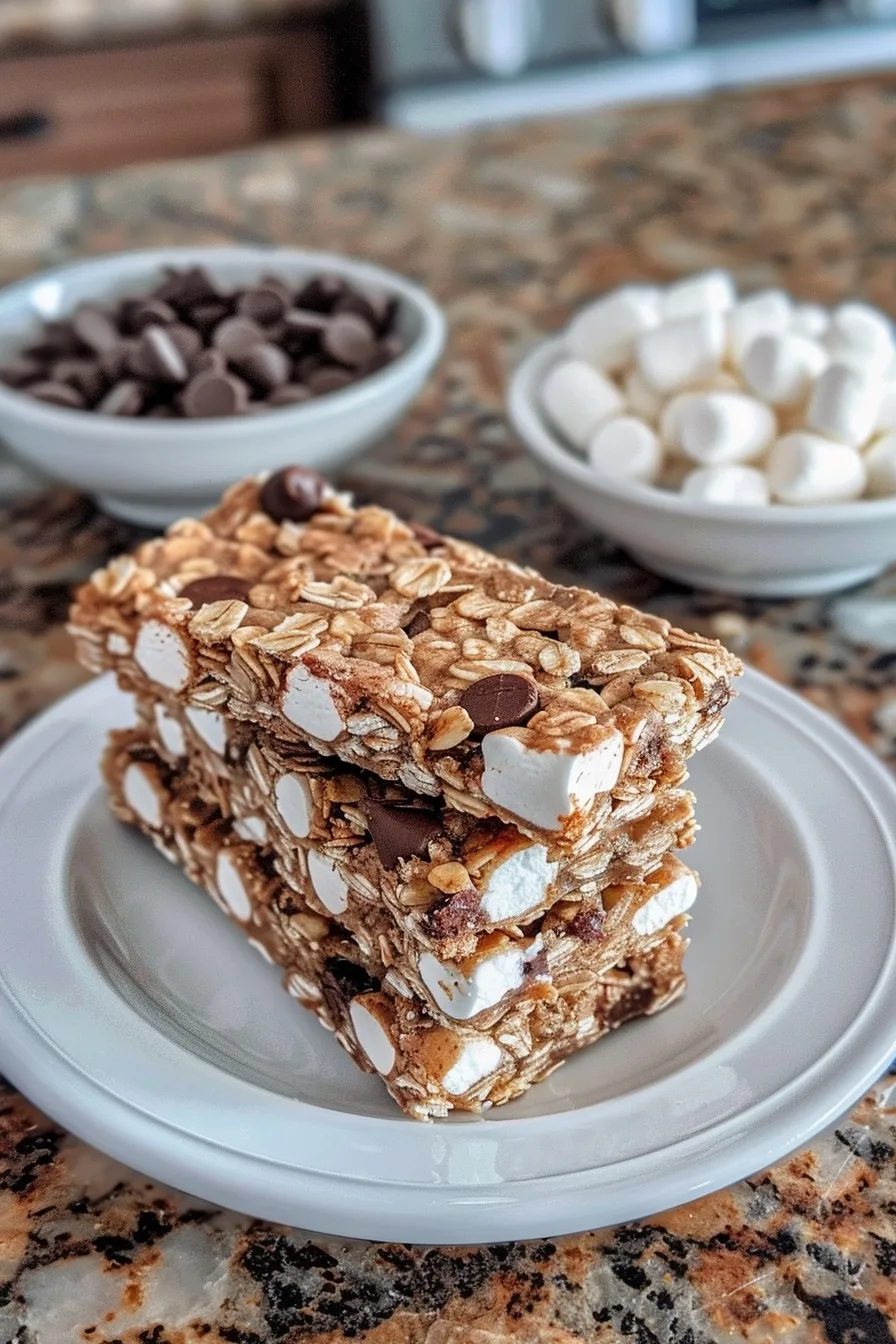 Homemade Granola Bars with Chocolate Chips and Marshmallows 2 image 1782428858170