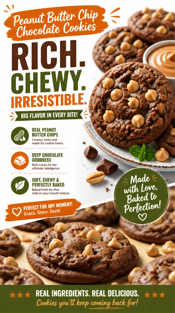 Peanut Butter Chip Chocolate Cookies 2 Peanut Butter Chip Chocolate Cookies