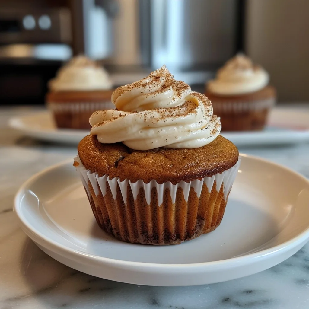 Pumpkin Cupcakes with Cinnamon Cream Cheese Frosting 3 Pumpkin Cupcakes with Cinnamon Cream Cheese Frosting