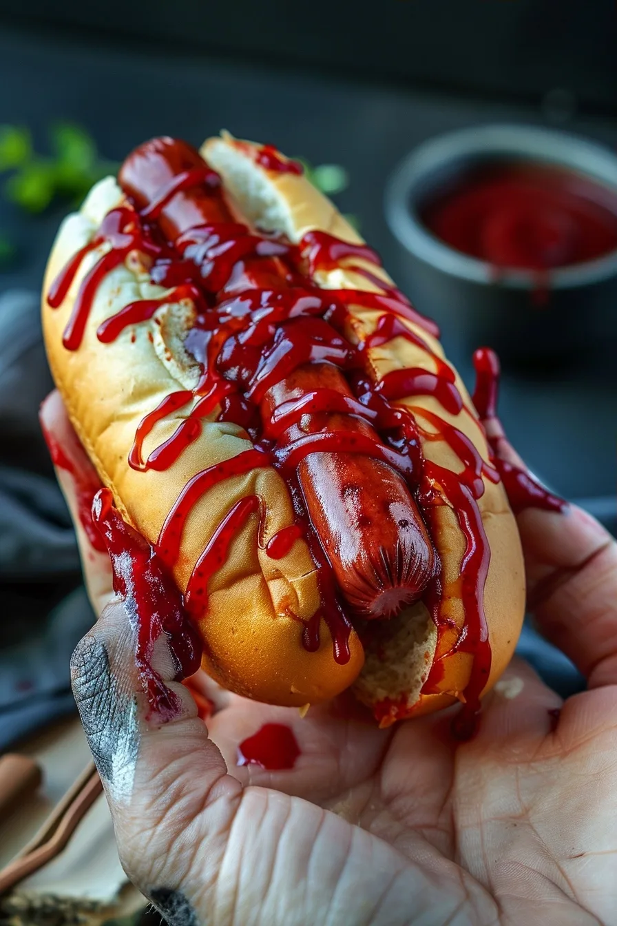 Bloody Finger Hot Dogs Recipe for Halloween Party 2 image 1783429220280