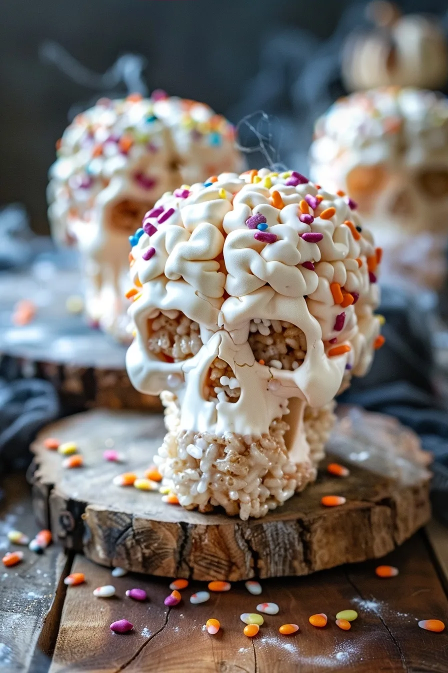 Marshmallow Rice Krispies Halloween Brains Spooky Treats 2 image 1783430354691