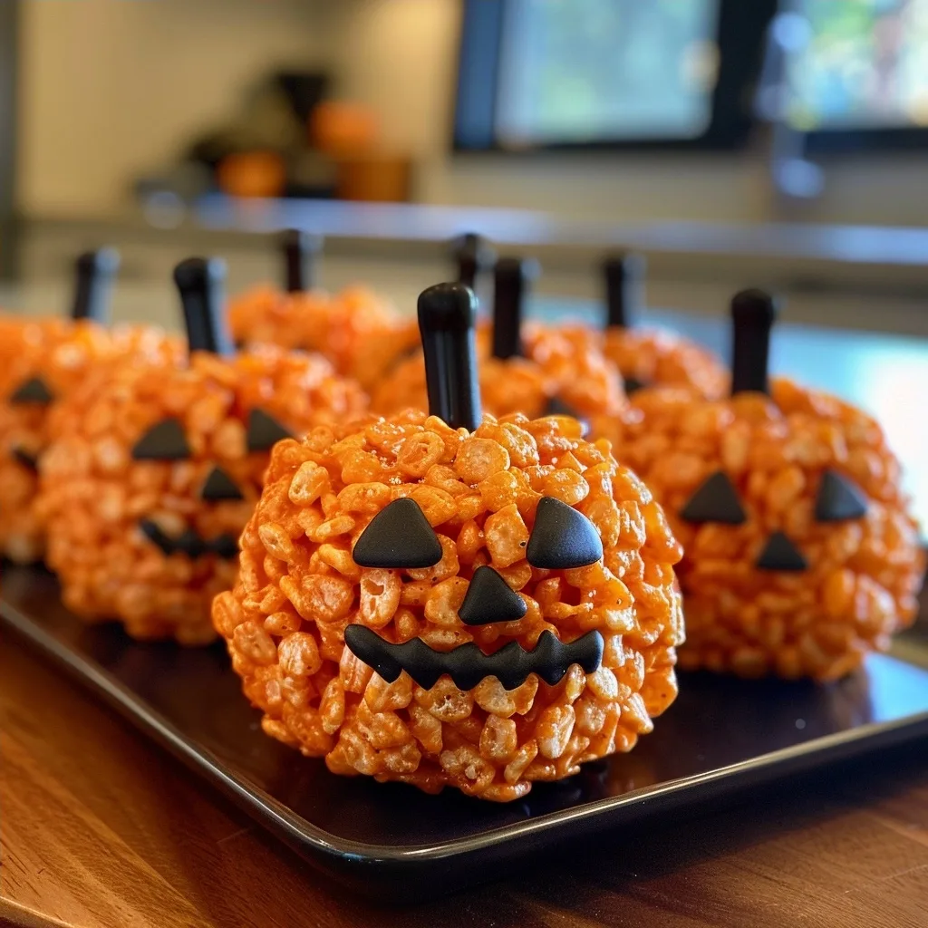Rice Krispie Treat Pumpkins | An Easy Halloween Treat Idea
