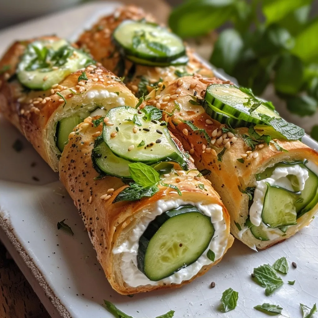 Cucumber and Cream Cheese Sandwich Rolls (with Lavash Bread) 3 Cucumber and Cream Cheese Sandwich Rolls (with Lavash Bread)