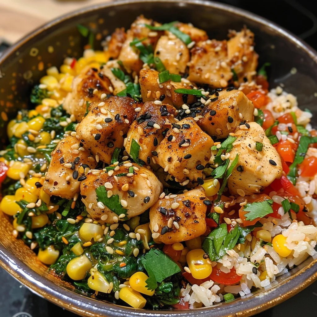 home 6 High protein chicken bowl for muscle recovery and fitness nutrition