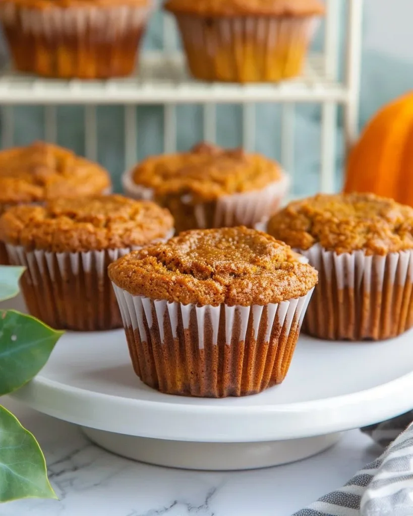 Delicious low carb keto pumpkin muffins fresh out of the oven