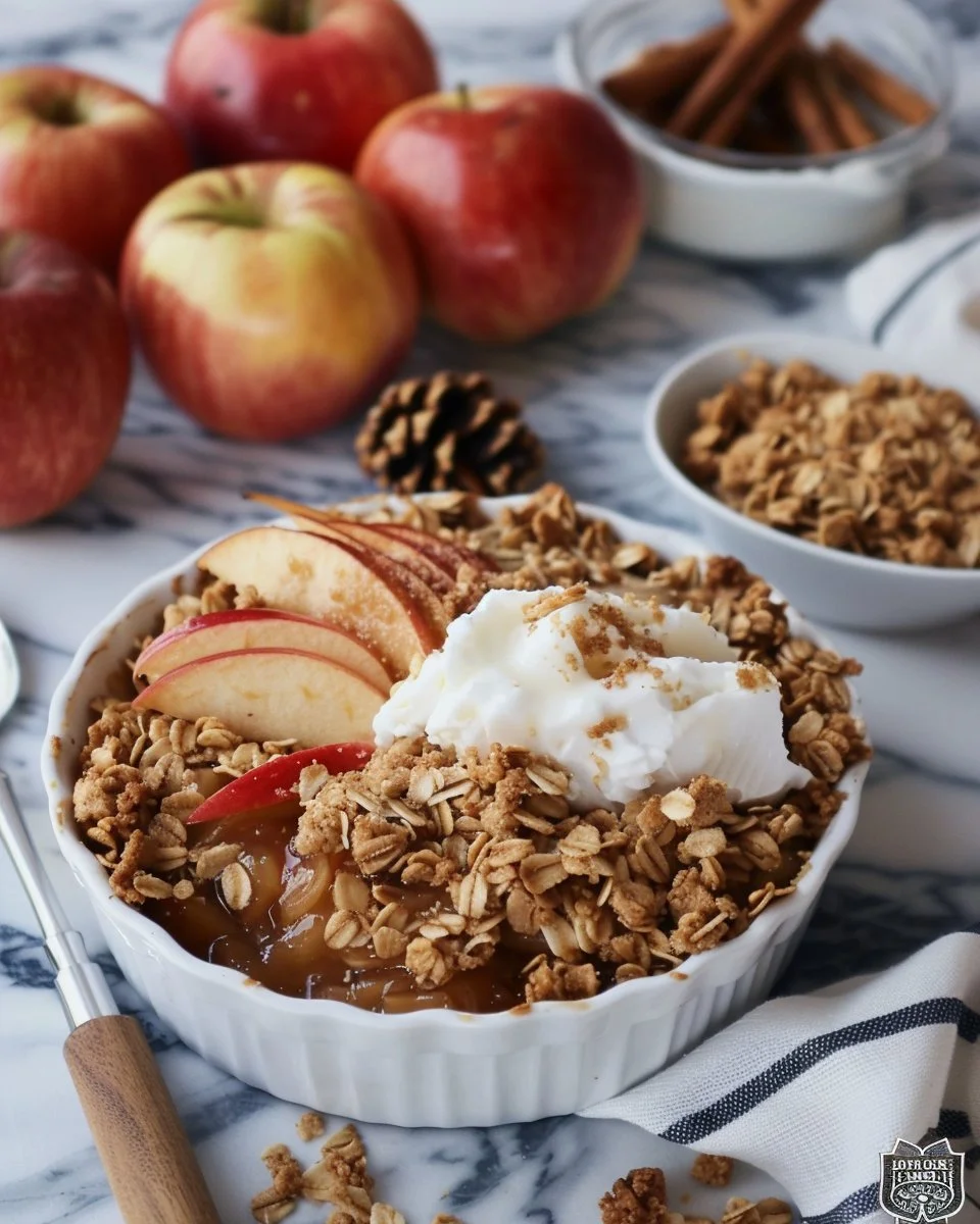 Easiest apple crisp with sweet apples and crunchy topping