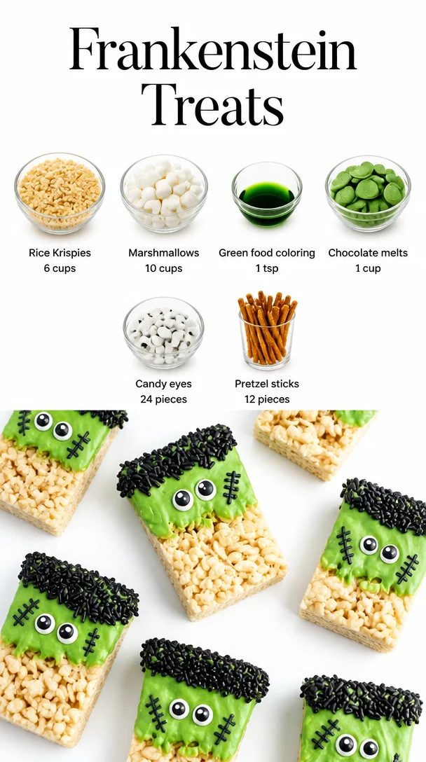 Delicious Halloween-inspired Frankenstein Treats for parties and celebrations.